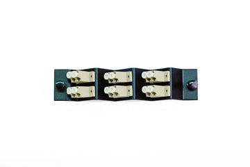 LC Duplex 6 Pack MM Beige Adapters 45 degree Plate - Black