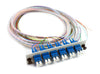 Snap Pack (6) Duplex Adapters, LC/UPC, 12 Fiber Pigtail, Singlemode, 3 Meters, Off White Plate