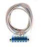 Snap Pack (6) Duplex Adapters, LC/UPC, 12 Fiber Pigtail, Singlemode, 3 Meters, Off White Plate