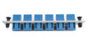 Adapter Plate 6-Pack LC Duplex Singlemode Square Adapters Blue Adapters Loaded (12 Fibers) Off White