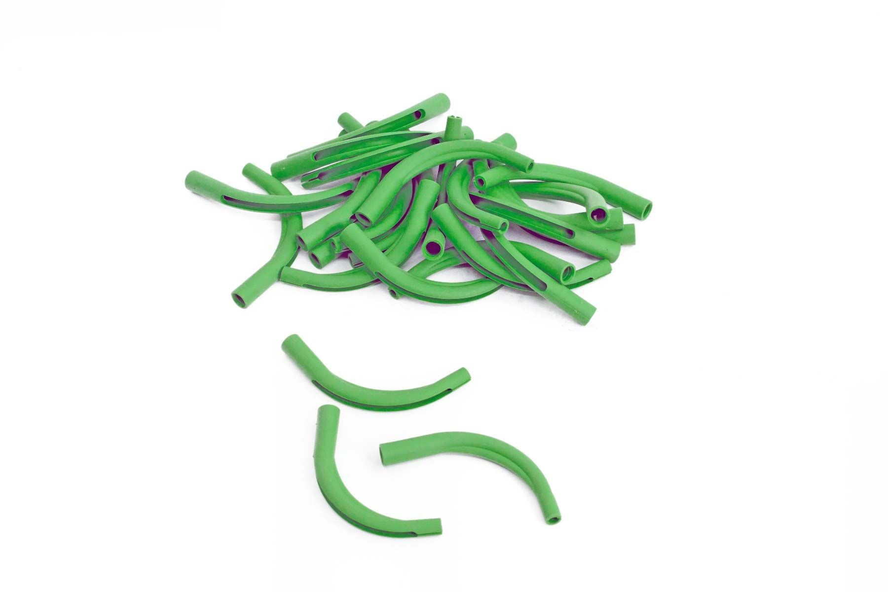 LC Connector 9° 2mm Strain Relief Rubber Boot, Pack of 25 pcs, Green Color