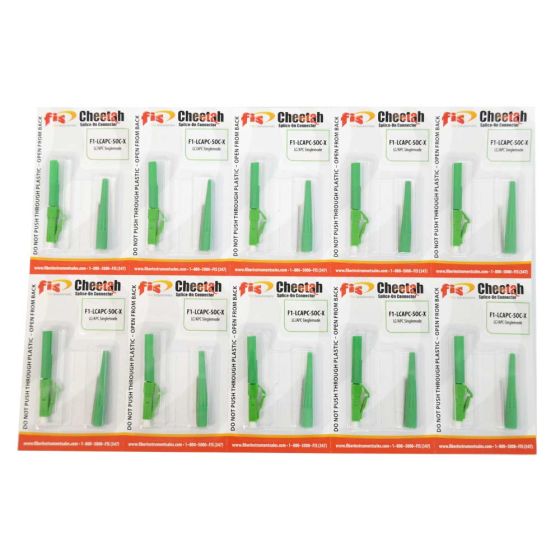 Splice-On Connector Cheetah LC APC Singlemode 900um Green 100 Pack