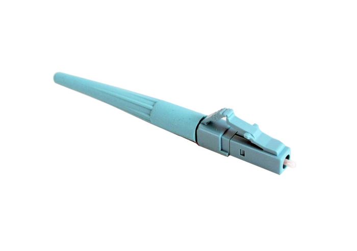 Splice-On Connector Cheetah LC PC Multimode 50um OM3 900um Aqua 100 Pack