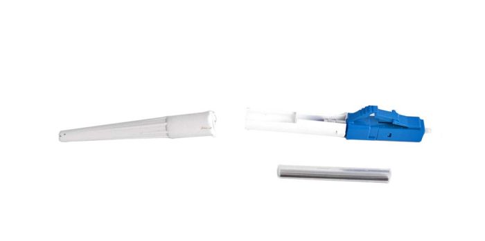 Splice-On Connector Cheetah LC UPC Singlemode 900um White 100 Pack