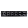 MTRJ 6 Pack MM/SM Black Adapter Off White Plate