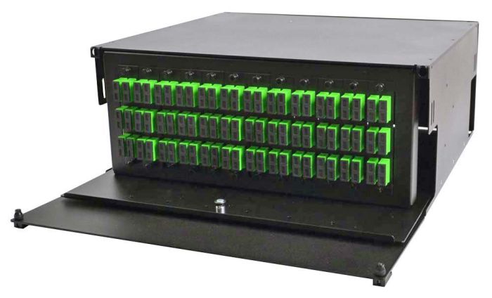 Rack Mount Enclosure 4RU Loaded with 12 Duplex SC/APC Plates & Splice