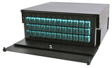 Rack Mount Enclosure 4RU Loaded with 12 Duplex SC OM3 Plates & Splice Trays Black