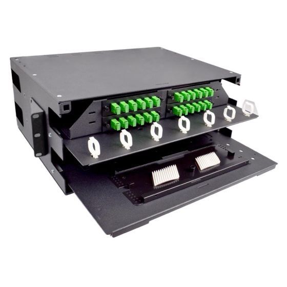 Rack Mount Splice & Patch Enclosure 4RU Holds (4) LGX Panels Unloaded ...