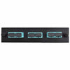 Adapter Plate 3-Pack SC Duplex Multimode Aqua Adapters Loaded (6 Fibers) Black