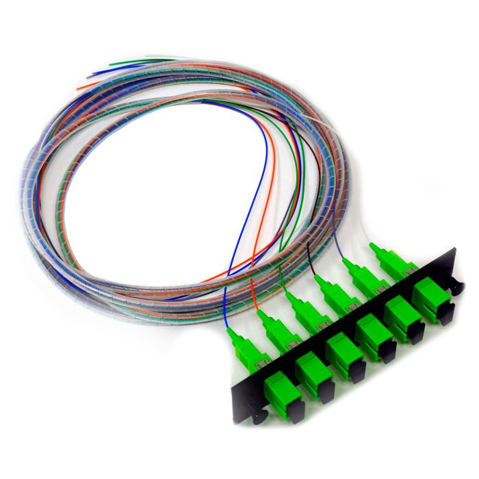 Snap Pack, 6 Fiber, Singlemode, SC/APC, Black Plate, 3 Meters