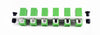 Adapter Plate 6-Pack SC Singlemode APC Green Adapters Loaded Off White