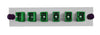 Adapter Plate 6-Pack SC Singlemode APC Green Adapters Loaded Off White