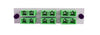 Adapter Plate 6-Pack SC Duplex Singlemode APC Green Adapters Loaded (12 Fibers) Off White