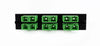 Adapter Plate 6-Pack SC Duplex Singlemode APC Green Adapters Loaded (12 Fibers) Black