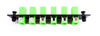 Adapter Plate 6-Pack SC Singlemode APC Green Adapters Loaded Black