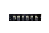 Adapter Plate 6-Pack SC Multimode Beige Adapters Loaded Black