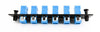 Adapter Plate 6-Pack SC Singlemode Blue Adapters Loaded Black