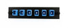 Adapter Plate 6-Pack SC Singlemode Blue Adapters Loaded Black