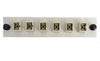 Adapter Plate 6-Pack SC Multimode Beige Adapters Loaded Off White
