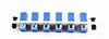Adapter Plate 6-Pack SC Singlemode Blue Adapters Loaded Off White