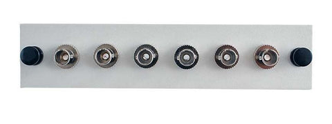 Adapter Plate 6-Pack ST Singlemode Loaded Off White