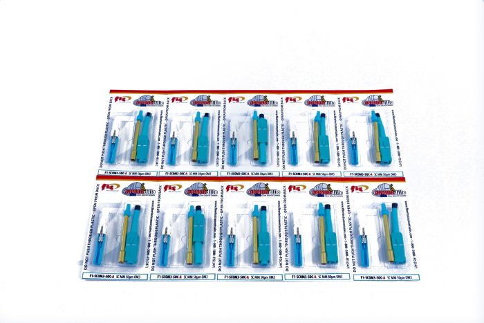 Splice-On Connector Armordillo SC Multimode 50um OM3 3mm / 2mm / 1.6mm Aqua 100 Pack