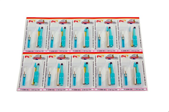 Armordillo SC MM 50um OM4 SOC 3/2mm Aqua - Blister Pack 10