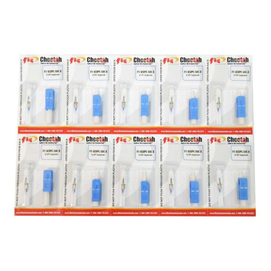 Splice-On Connector Cheetah Cheetah SC UPC Singlemode 900um White 10 Pack