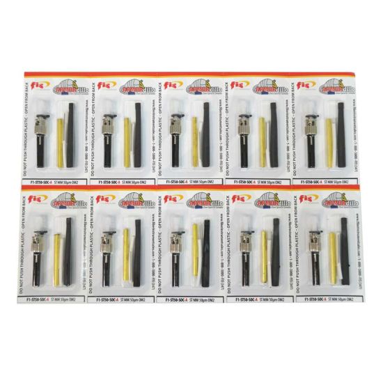 Splice-On Connector Armordillo ST Multimode 50um OM2 3mm / 2mm / 1.6mm Black 10 Pack