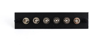 Adapter Plate 6-Pack ST Multimode Loaded Black