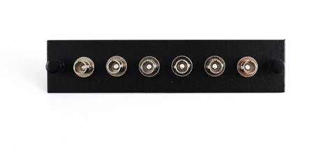 Adapter Plate 6-Pack ST Multimode Loaded Black