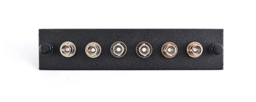Adapter Plate 6-Pack ST Singlemode Loaded Black