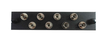 Adapter Plate 8-Pack ST Singlemode Loaded Black