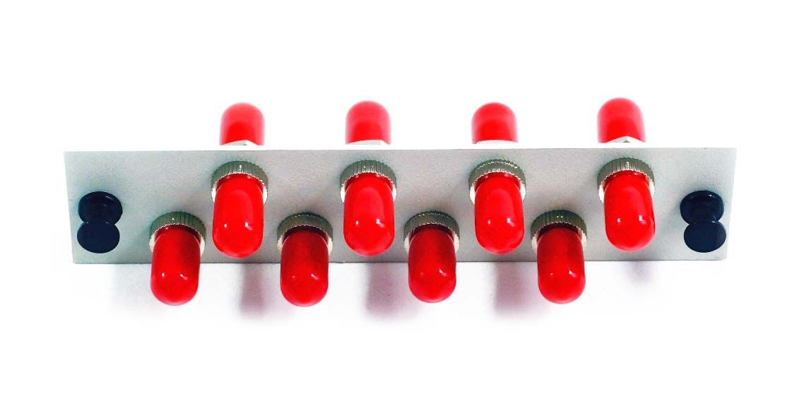 Adapter Plate 8-Pack ST Multimode Loaded Off White