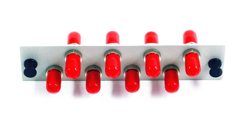 Adapter Plate 8-Pack ST Singlemode Loaded Off White