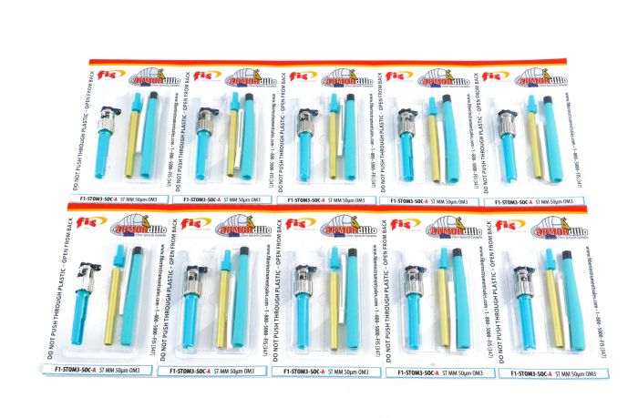 Splice-On Connector Armordillo ST Multimode 50um OM3 3mm / 2mm / 1.6mm Aqua 10 Pack