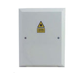 Wall Mount Box Holds (4) SC Duplex or LC Quad Adapters White Unloaded