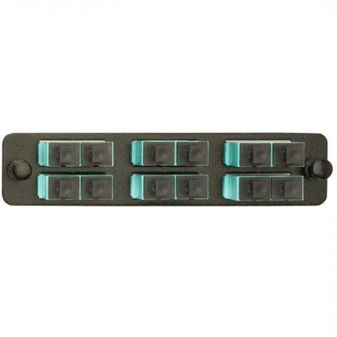 AFL Adapter Plate, Black, 6 SC Duplex MM, Beige, Zirconia Sleeve, LGX 118