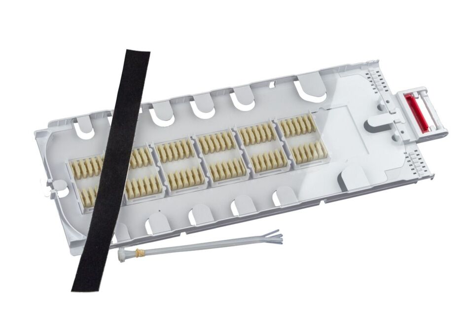 Commscope 426579-000 FOSC Splice Tray Kit, Clear Cover With 6 SM-6 Splice Modules, Tie-wraps
