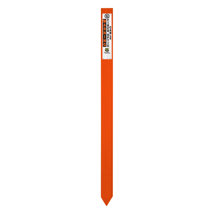 Rhino 3-Rail Fiberglass Marker Post, Suncoat, 72", Orange