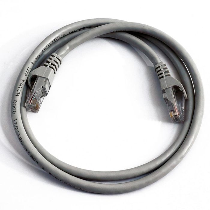 Cat 6 Patch Cable with Boots 7ft Gray