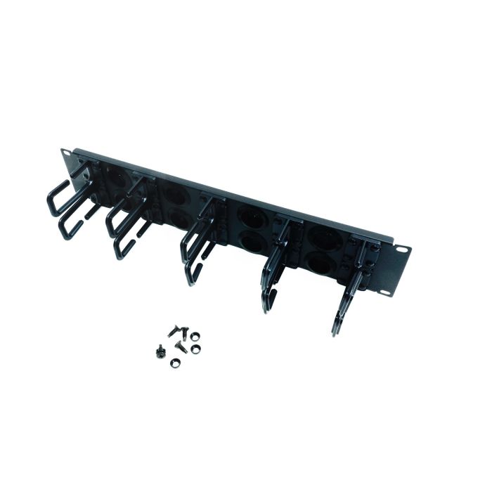 Quest Horizontal Cable Manager, Single Sided, 2RU, D-Ring