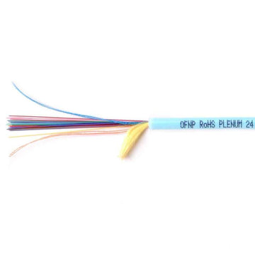 TLC 24 Fiber OM4 50um Multimode High-Density Plenum Aqua 3.8mm Cable (per meter)