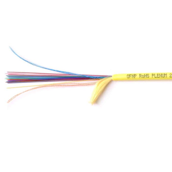 TLC High Density Fiber Optic Cable, 24 Fiber, Singlemode, Plenum, Yellow, 3.8mm OD (per meter)