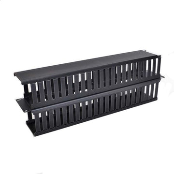 Quest Cable Manager Horizontal Dual-Sided Finger Duct 3.5"(H) x 19"(W) x 6.4"(D)