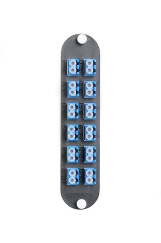 CCHCP24A9 - Corning® Adapter Panel CCH Singlemode Loaded with (12) Duplex LC/UPC Adapters (24-Fiber) Ceramic Insert