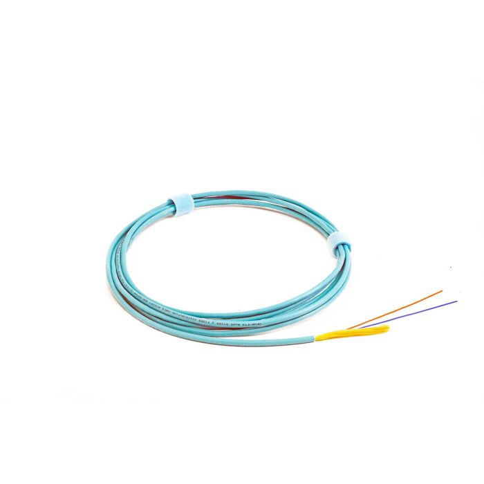 TLC Distribution Cable 2 Fiber Multimode 50/125um (OM3) ClearCurve Riser Aqua (per meter)