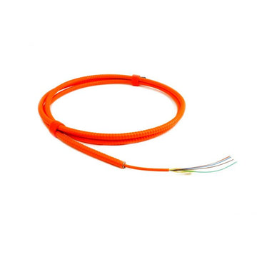TLC Distribution Fiber Optic Cable with Aluminum Interlocking Armor 6 Fiber Infinicor 300 Multimode 62.5/125um OM1 Plenum Orange (per meter)