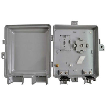FTTx Fiber Enclosure NID Holds (2) SC Adapters 12 Fusion Splices 1 OptiTap