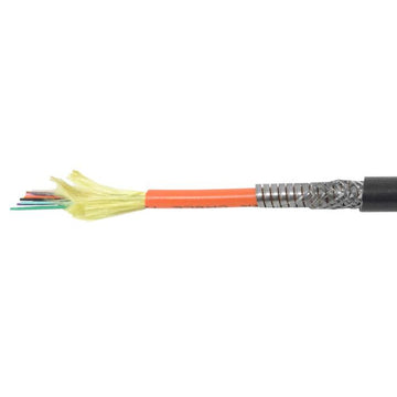 MiniArmored 7.5mm OD 6 Fiber OM3 Black LSZH (per meter)